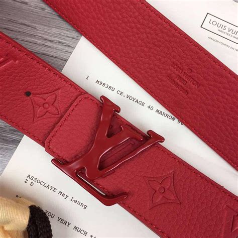 lv gold and red belt|louis vuitton red belt men's.